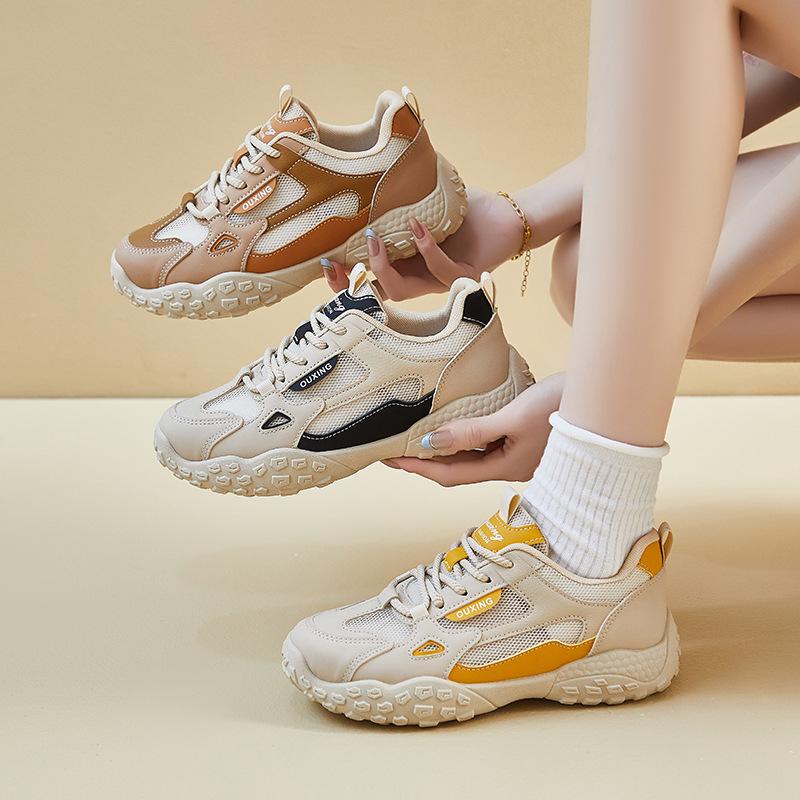 New Dad Shoes for Women In Summer Student Sports and Leisure Street Photography Mesh Breathable and Heightened