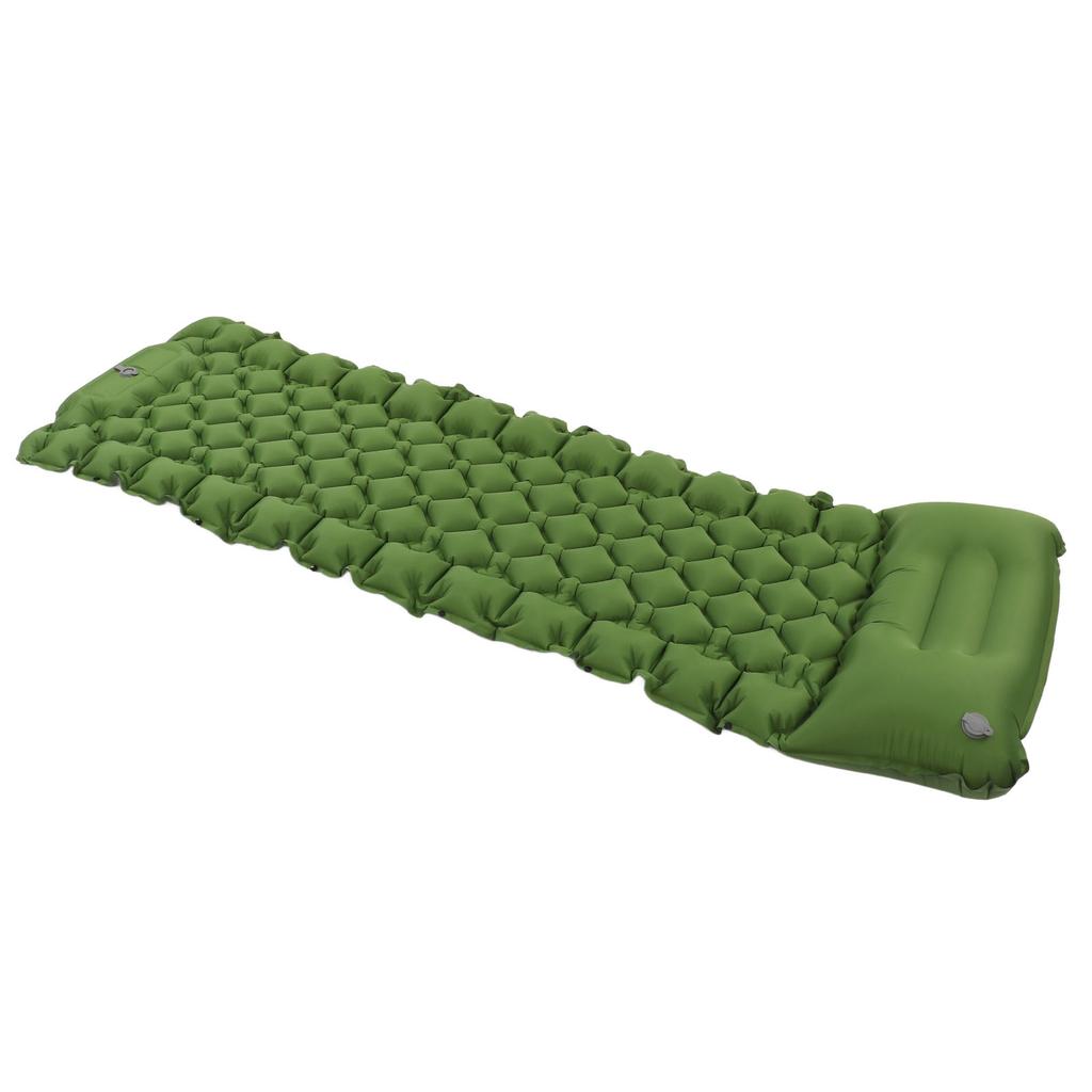 Camping Sleeping Pad Built In Arc Pillow Foot Inflatable Lightweight Portable Sleeping Mat with