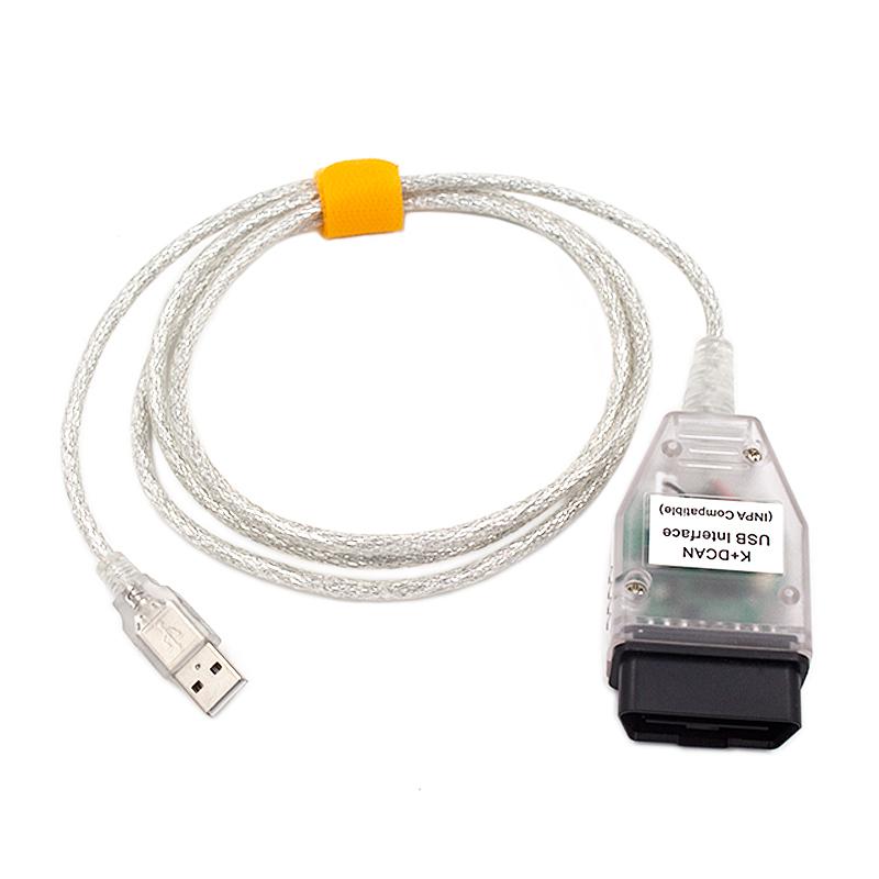 OBD2 USB Cables For INPA K+DCAN USB Interface Diagnostic Tool For BMW K+CAN K CAN FTDI FT232 Chip Car Detection line Switch Blue