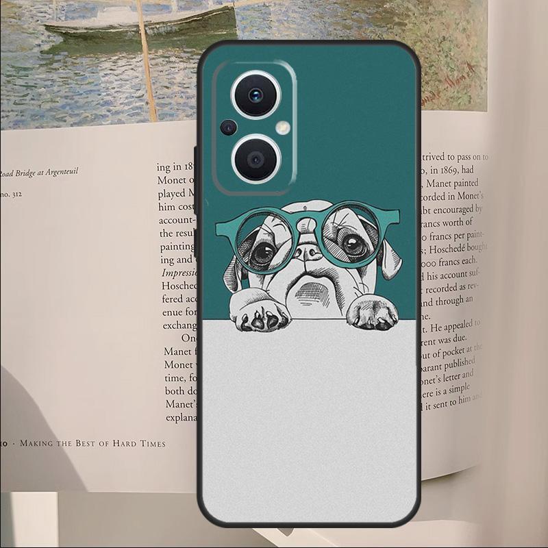 Милый Чехол с Собакой Мопс Для OPPO Reno 7 8 Lite 11F 12F 13F 14F 10 11 12 13 14 Pro Чехол OPPO Find X6 X8 X9 Pro