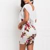 Сексуальное женское короткое мини-платье без рукавов с цветочным принтом для праздничной вечеринки