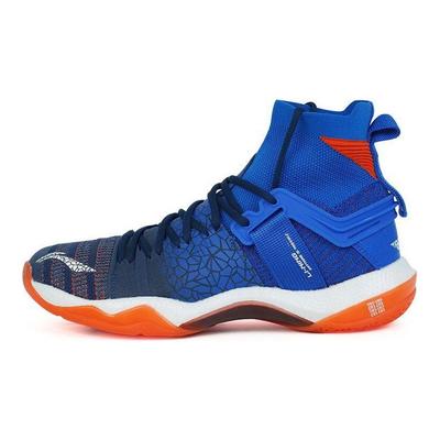 Кроссовки для бадминтона Li Ning Roar II прочные, амортизирующие, нескользящие, с высоким верхом, мужские, темно-синие, AYAQ011-1