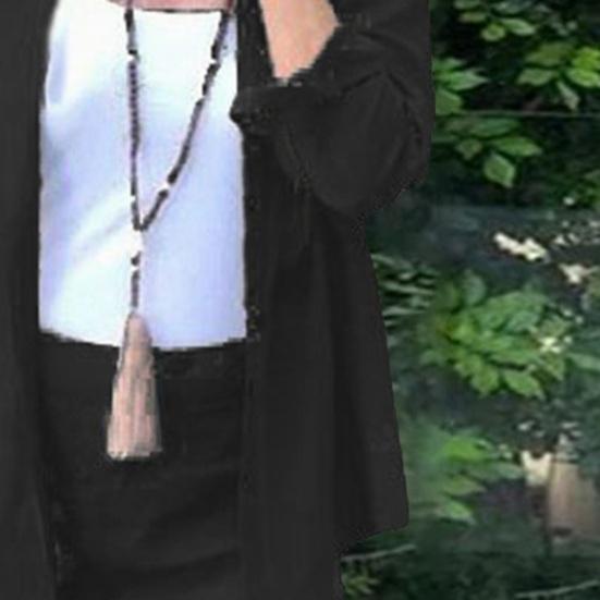 2Pcs/Set Women Casual Outfit Lapel Long Sleeve Buttons Closure Shirt High Waist Straight Wide Leg Long Pants Set Daily Wear