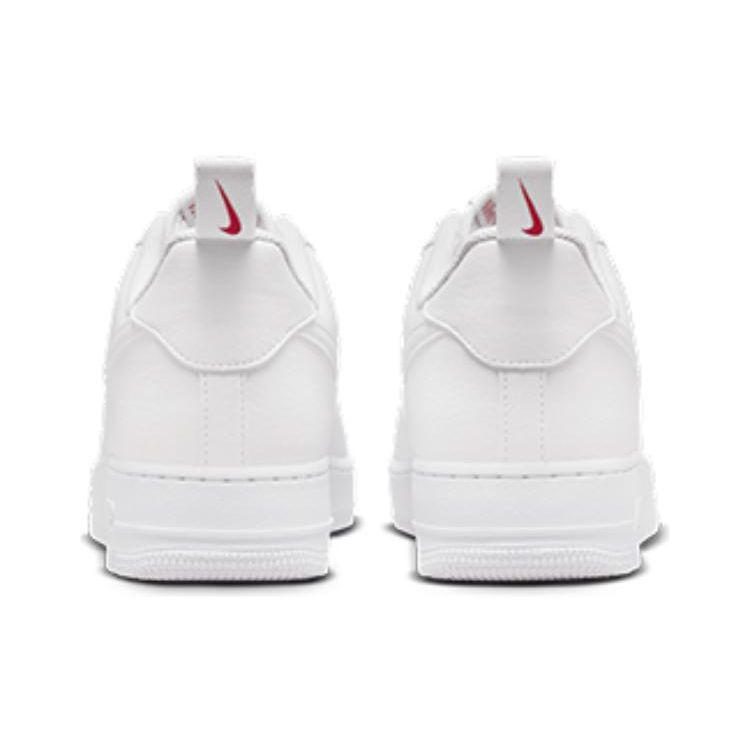 Nike Air Force 1 07 Red Mini Swoosh Men Sneakers White University-Red FZ7187-100