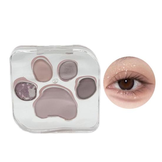 Палитра теней для век Cat Paw, 5 цветов, мерцающие матовые, натуральные, нюдовые, стойкие, водостойкие, с высоким содержанием пигмента, женские тени для век, принадлежности для макияжа глаз