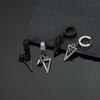 Geometric Titanium Steel Cone Triangle Punk Earrings for Men & Women - Stainless Steel Ear Clips