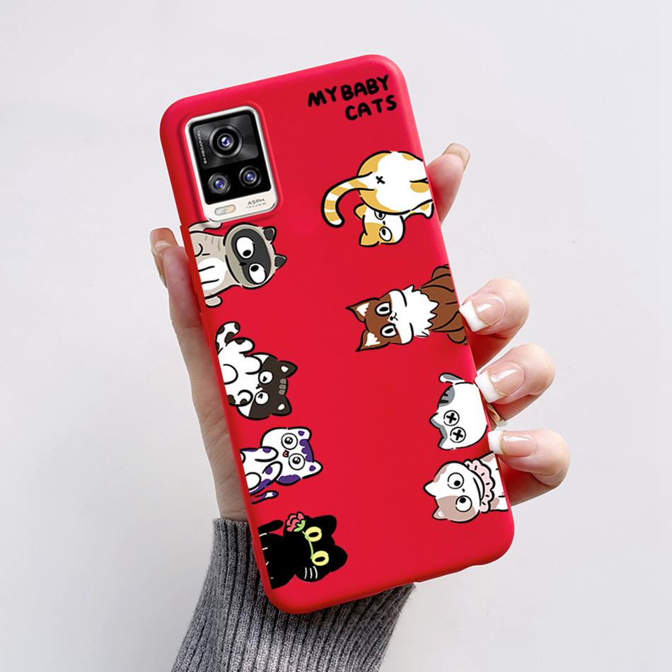 For Vivo V20 2021 Case V2040 Cute Cat Bear Frog Cover Soft Silicone Slim Phone Case For Vivo V20 V 20 VivoV20 V2025 V2024 Bags