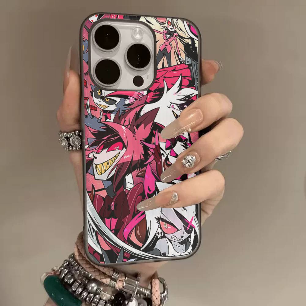 Cartoon H-Helluva Boss Soft Corrugated Transparent Phone Case For IPhone 17 15 16 11 12 13 14 Pro Max Plus Pro