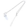 2PCS Natural Stone Hexagonal Column Crystal Pendant for Sun and Moon Charm Best Friends Jewelry Bullet Stone Women BFF G