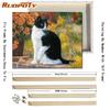 RUOPOTY With DIY Frame Animals DIY Painting By Numbers Handmade Oil Painting Kits Acrylic Picture Canvas Painting For Wall Art