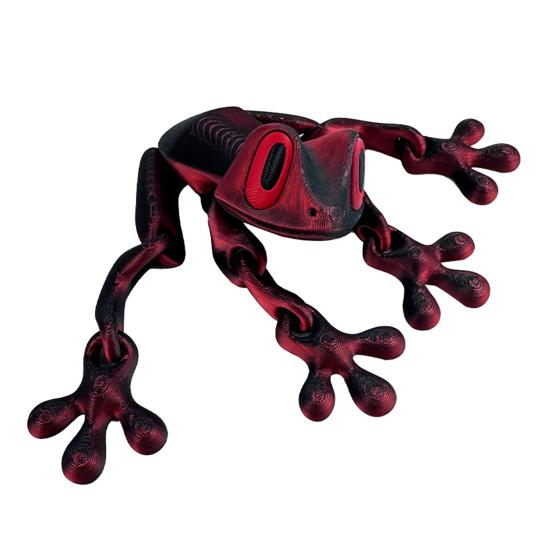 Магнит на холодильник с лягушкой, напечатанный на 3D-принтере, подвижные суставы, игрушка-непоседа в виде лягушки, артикулированное животное