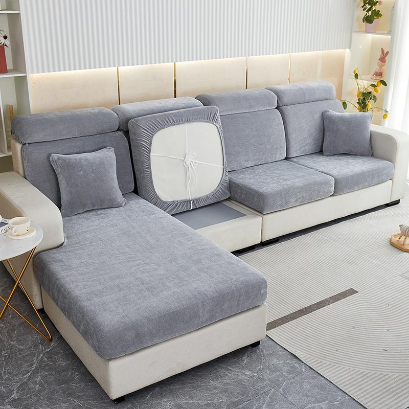 Толстые эластичные чехлы для диванных подушек для гостиной, углового дивана, синельные подушки, чехлы для сидений, чехлы для диванов
