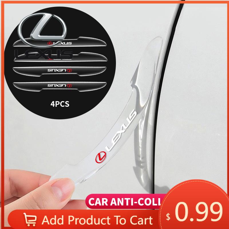 Interior Stickers 4pc Car Door Transparent Anti Collision Protector Bar Stickers For Lexus EX300H RX450H IS300H ES300H NX RX GS