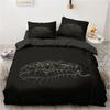 Black Animal Duvet Cover Set Tiger Print Bedding Set for Kids Teens Single Twin Double Queen King Size Polyester Quilt Cover