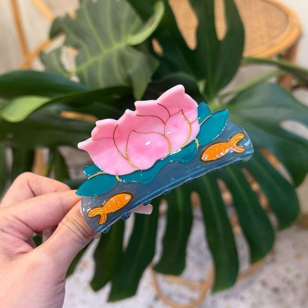 Korean Style Shell Hair Claw Acetic Acid Geometry Shark Clip Hairpin Ocean Series Hair Claw Girls