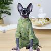Товары для животных Зеленые Кошки Цветочные С длинным рукавом Теплые Мягкие Безшерстные Кошки Одежда Удобные Кошки Четырехлапые Толстовка Маленькие Собаки