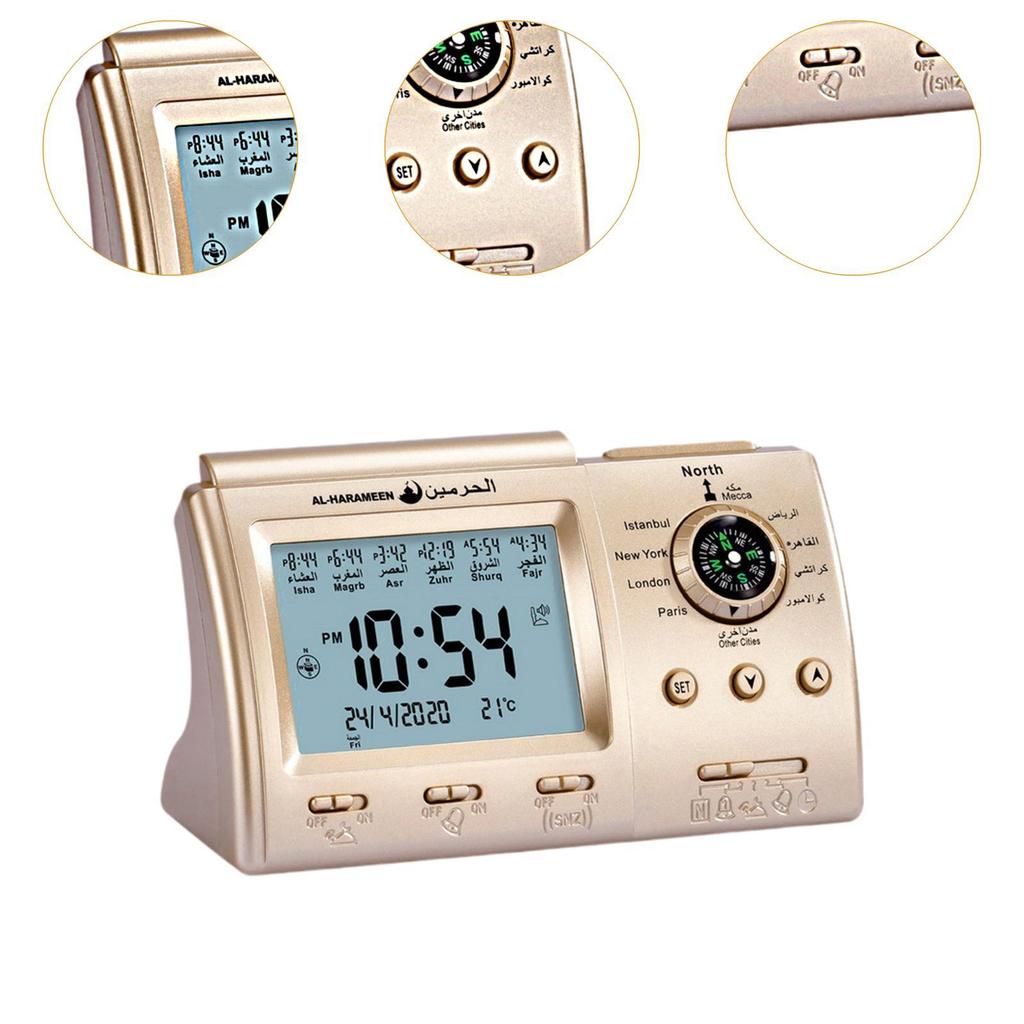 Будильник Азан, Подарок на Рамадан, Будильник для молитвы, Дата, Мусульманский будильник Азан