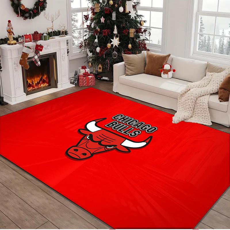 1PC rug Chicago-Bulls Logo Carpet, Chair Rug,Area Rug for Office Bedroom living rooms bedroom, Doormat decor Christmas fan gifts