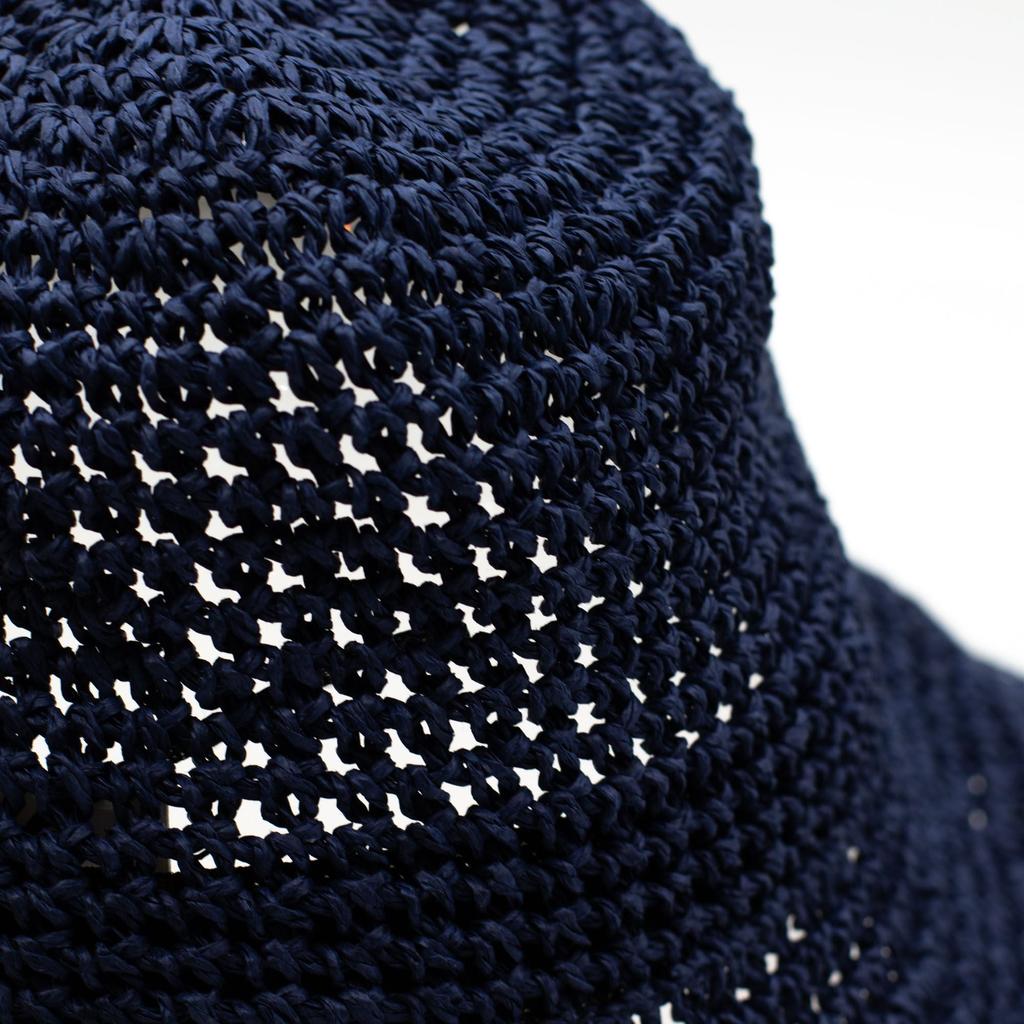 Nomad Sari Floppy Straw Sun Hat – Navy Blue