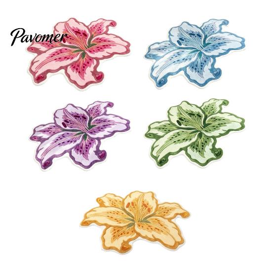 Decorative Lily Shape Rug Floor Mat, Absorbent Velvet for Bathroom And Entrance, Non-slip Safe Elderly Kids Flower Bedroom Dressing Table, Soft