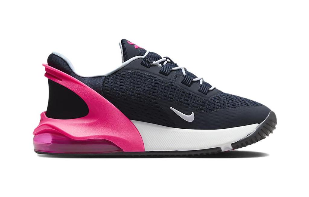Nike Air Max 270 Амортизация Устойчивая к истиранию амортизация, Износостойкие Низкие детские кроссовки для бега Черно-розовые DV1969-401