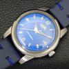 Б/у ENICAR STAR JEWELS ШВЕЙЦАРСКИЕ МУЖСКИЕ ЧАСЫ С РУЧНЫМ ЗАВОДОМ С СИНИМ ЦИФЕРБЛАТОМ A431425-2 R107-a431425