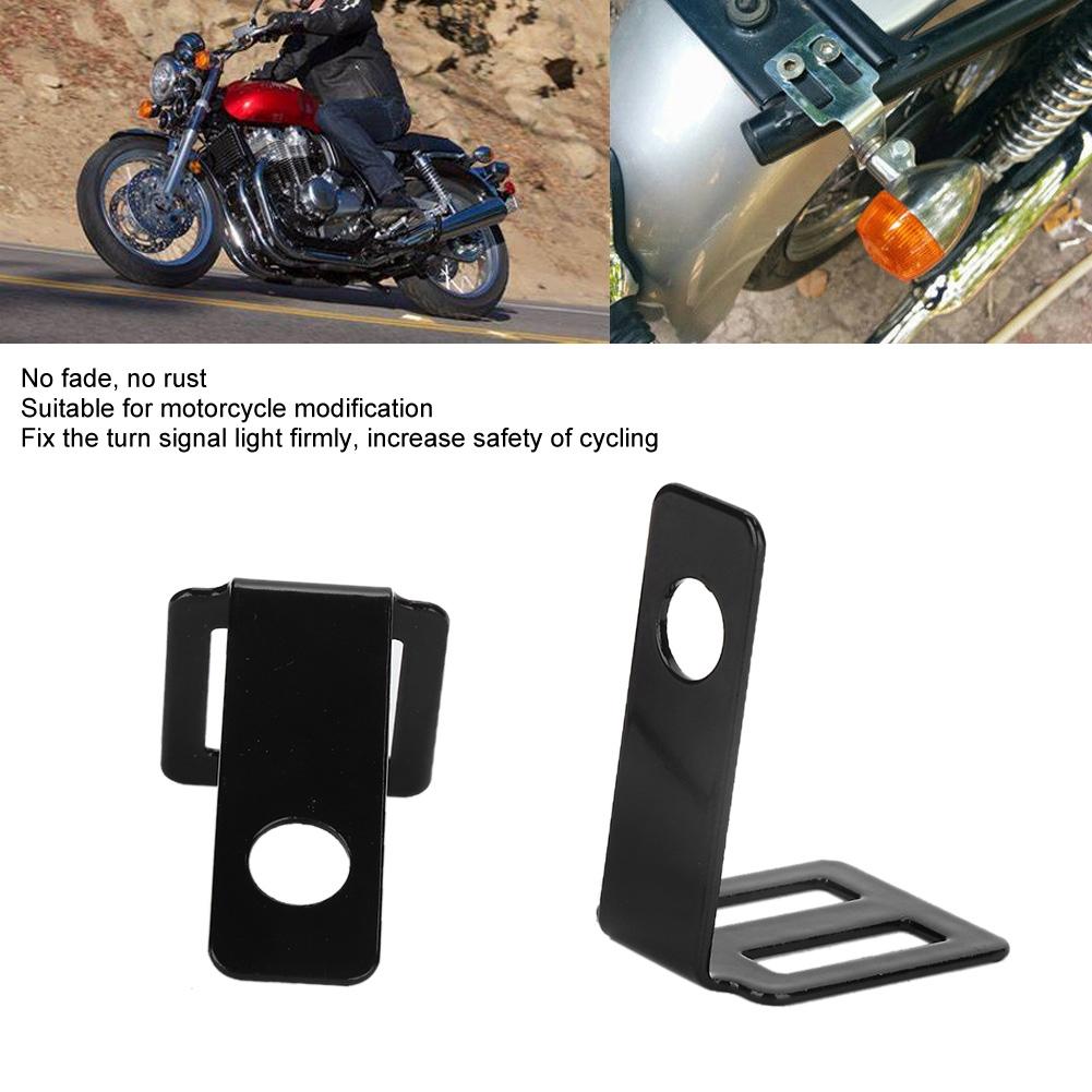 Universal Metal Motorcycle Rear Turn Signal Light Mounting Bracket Lamp Holder (black)