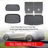 For Tesla Model Y L Whole TPE Floor Mats Four Seasons Waterproof Anti-Slip Mat Foot Pads Model YL Rear Trunk Mat Car Accessorie