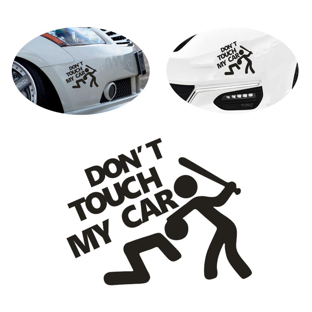 Creative Don't Touch My Car Car Sticker Decals - Funny Exterior Auto Decals for Car Window Accessories