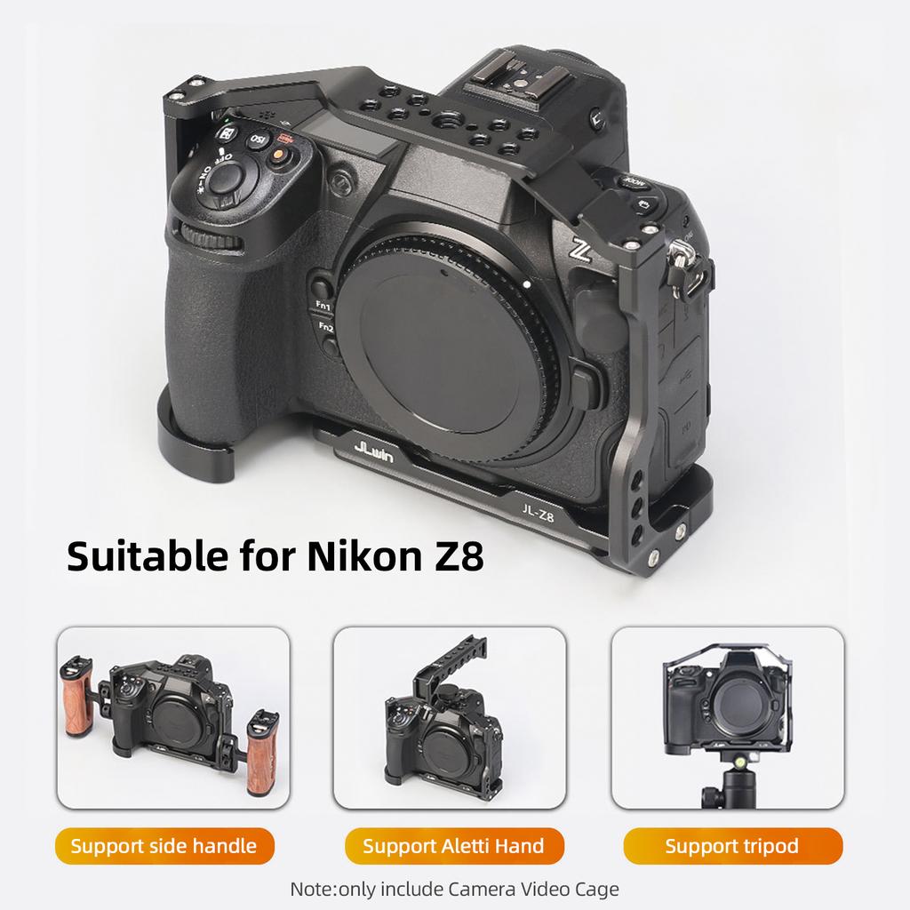 Клетка для камеры JLwin JL-Z8 Видеоклетка для камеры из алюминиевого сплава с гнездом для магнитного ключа Крепление для холодной обуви