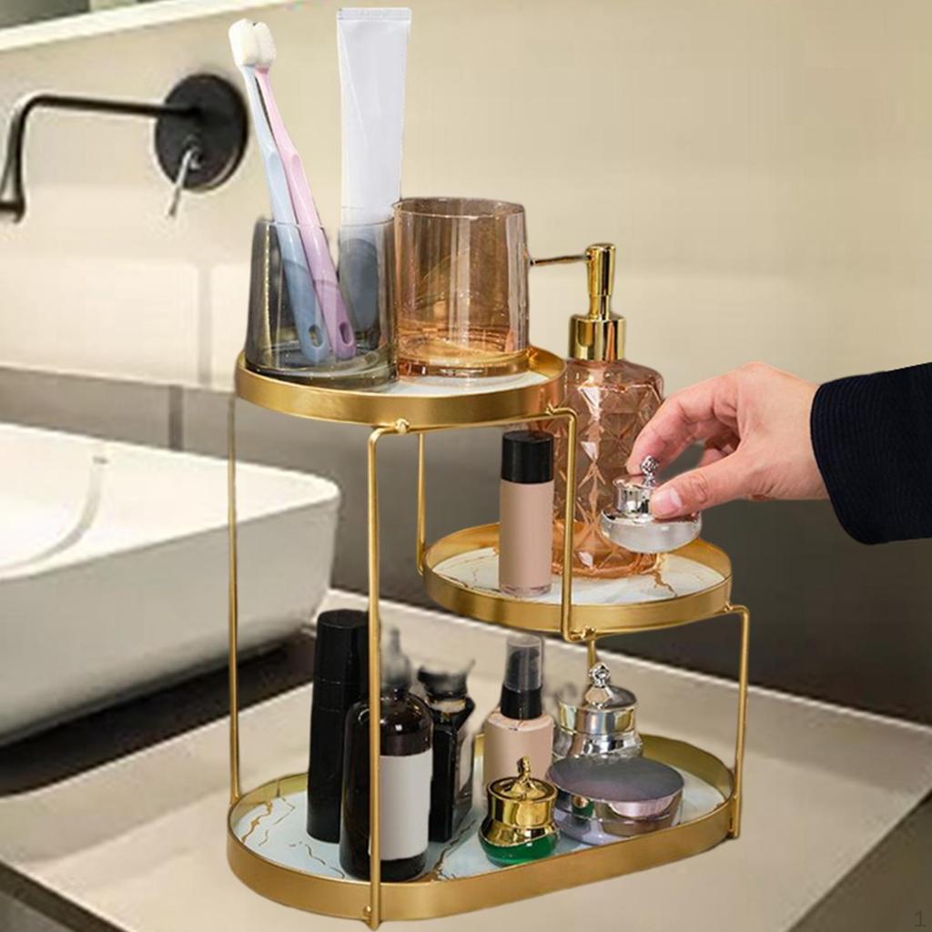 3-уровневый косметический поднос для ванной комнаты, органайзер для туалетного столика, брелок для губной помады, поднос для туалетного столика, тарелка для