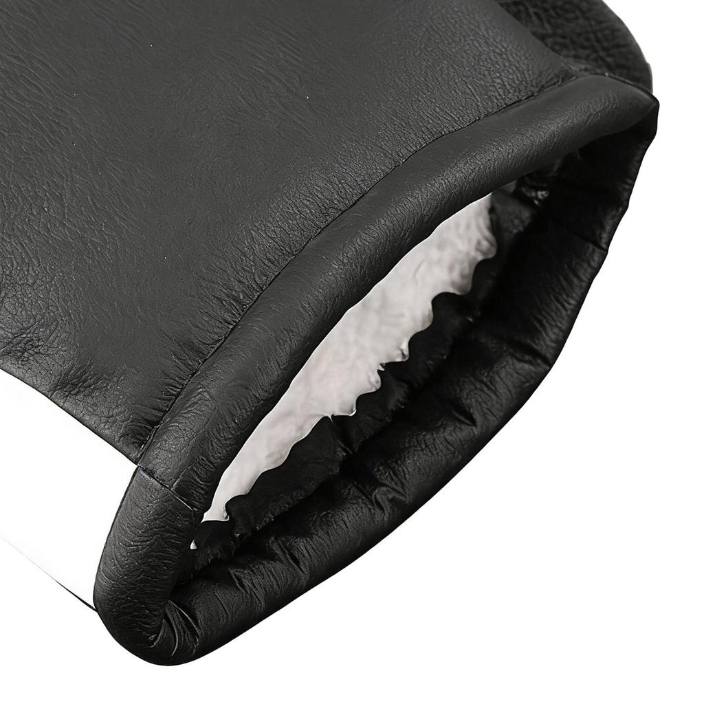 Motorcycle Handlebar Muffs Windproof PU Leather Hand Warmers ATV Hand Warmers Scooter Handlebar Muffs For Men Women Winter Cold