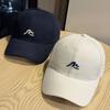 New hard-brimmed letter-embroidered baseball cap for women, made of pure cotton, fashionable, breathable, versatile, sun-protective, trendy duckbill