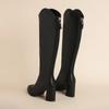 Autumn Winter Women Knight High Boots Fashion Pointed Toe Knight Long Booties Female Thick Heel Shoes