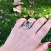 Серебряное кольцо с изменяющим цвет зултанитовым камнем - Изысканные украшения на любой случай - Серебряное женское кольцо из султанита - Кольцо из диаспоры