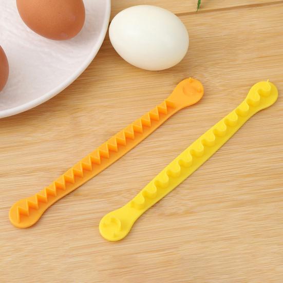 6 шт. Яйцерезка с двойными лезвиями, цветочная и геометрическая форма для яиц вкрутую, пластиковый кухонный гаджет без BPA для салатов, коробка для бенто