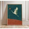 Japanese Retro Minimalist Zen Smoking Frog Canvas Wall Art - Frameless Abstract Animals Canvas Prints for Living Room tions