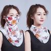 Шарф для женщин Защита от солнца УФ-лучей Походный шарф на шею Треугольный шарф для улицы Солнцезащитная вуаль Маска из ледяного шелка Маска для лица
