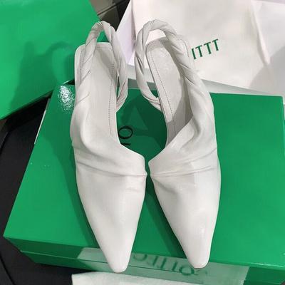 Модные сандалии с острым носком на полукаблуке для женщин, новый летний стиль 2025, универсальные и элегантные балетки, мюли, ремешки, шлепанцы