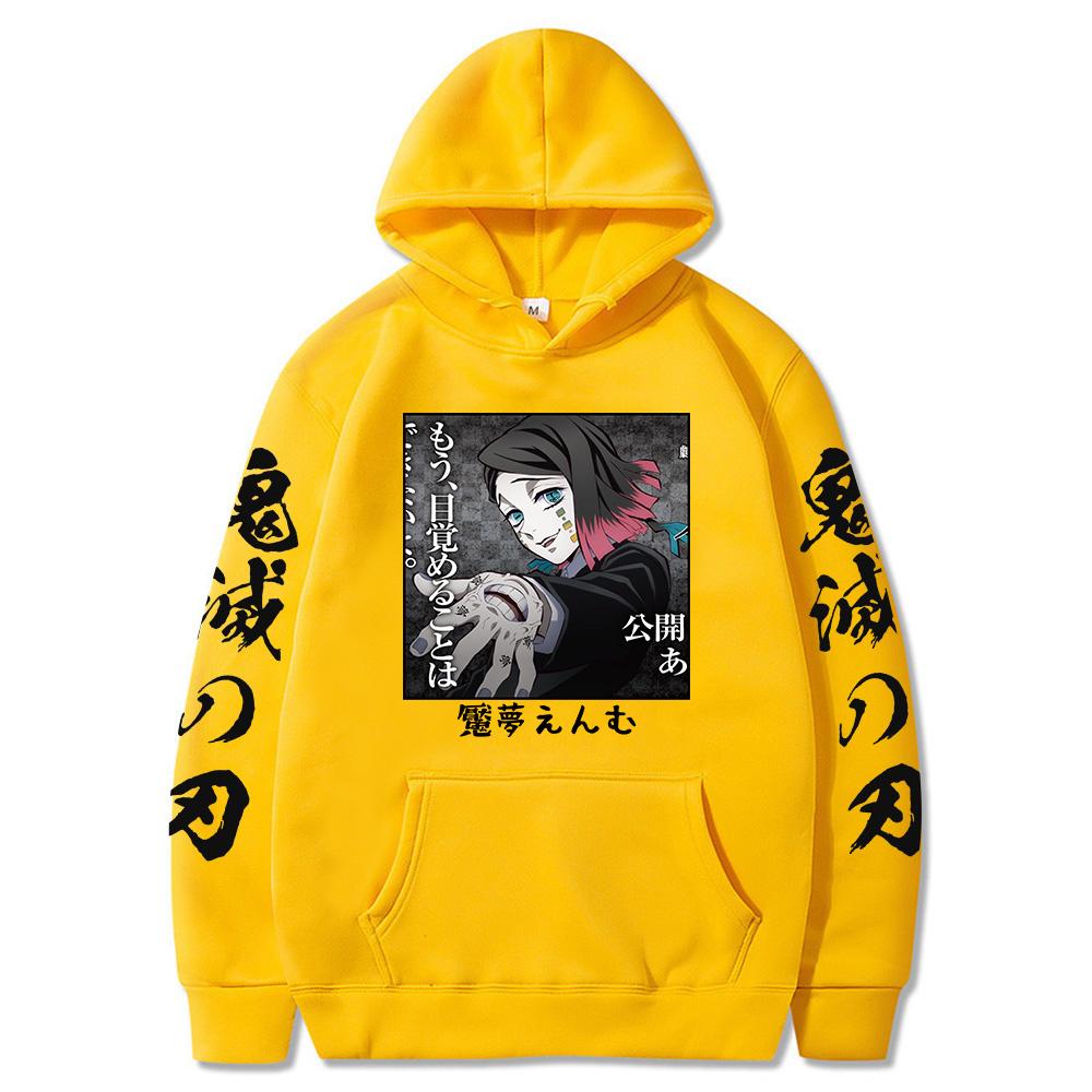 Аниме Demon Slayer Толстовка Enmu с принтом Мужская модная толстовка с капюшоном уличная одежда повседневные толстовки Sudaderas толстовка