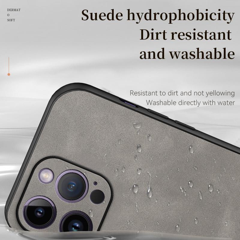 Роскошный однотонный кожаный чехол-бампер с текстурой кожи для iPhone 15 Pro Max Samsung Xiaomi Honor Мягкий силиконовый противоударный жесткий чехол из ПК