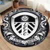 Leeds United Round Area Rug,Carpet Rug for Living Room Bedroom Sofa Playroom Decor,Non-slip Floor Mat