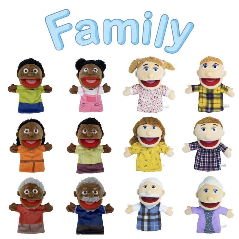 Cartoon Black Half Body Hand Puppet For Interactive Storytelling