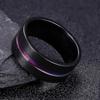 [JeryWe] 16 Pieces Stainless Steel Fidget Ring Unisex stress anxiety relief ring black cool chain band spinner ring set marriage promise mens pack