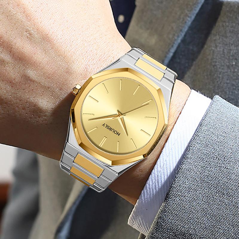 Stainless Steel Band Men Wrist Watches For Male Clock Top Brand Luxury High Quality Gold Men's Quartz Wristwatches Dropshipping