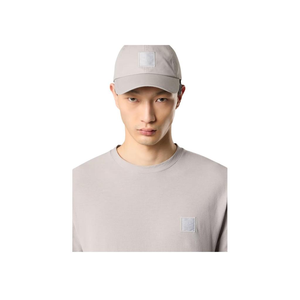 STONE ISLAND Футболка мужская с коротким рукавом, облегающего кроя, с круглым вырезом и спущенным плечом, с логотипом-нашивкой, топы, серая, белая K1S1521000-08S0F11-V0064
