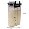 PEARL METAL [BLKP] Airtight Rice Container, 2.4kg Capacity, Made in Japan, Limited Edition, Black, Refrigerator-Friendly, Handy Rice Storage Container