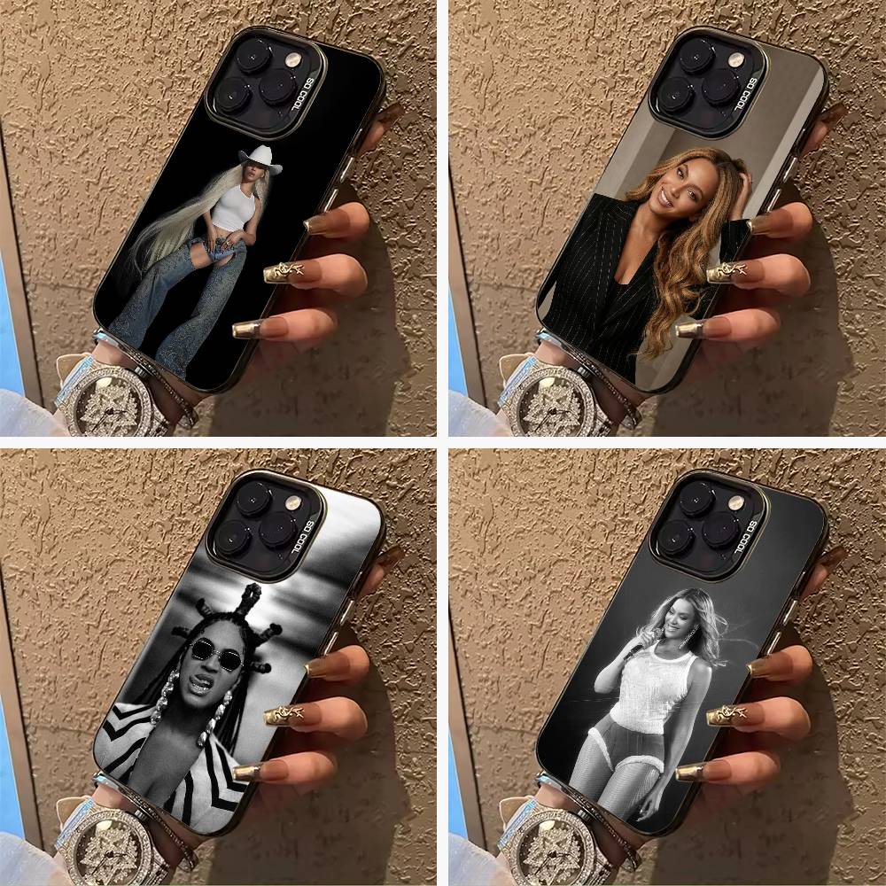 Музыкальная легенда-B-Бейонсе Чехол для телефона для iPhone 17,16,15,14,13,12,11 Plus Pro Max Цветной Серебристый Чехол для телефона