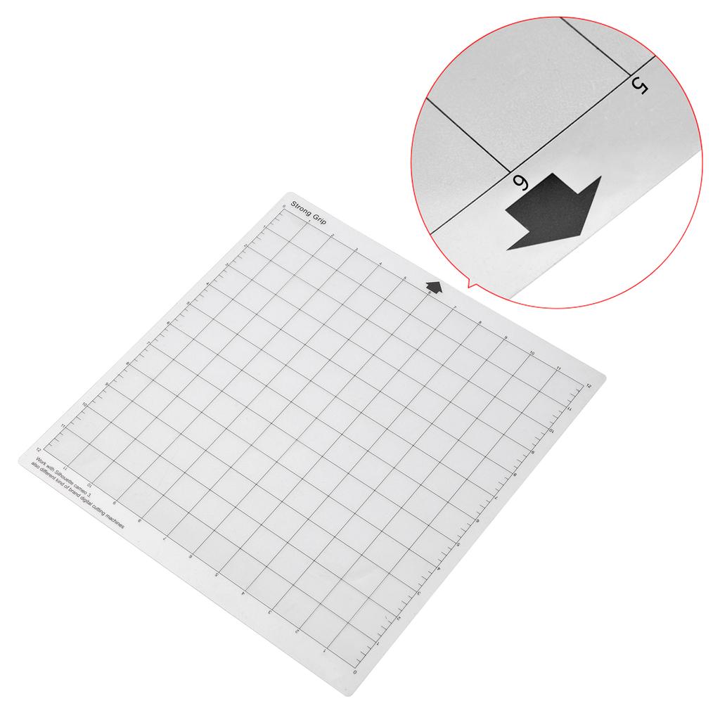 Replacement Cutting Mat Transparent Adhesive Cricut Mat with Measuring Grid 12 by 12 Inch for Silhouette Cameo Cricut Explore Plotter Machine 10PCS