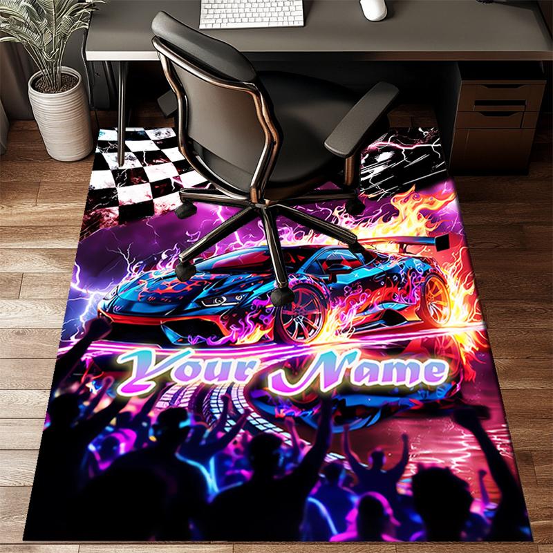1PC Custom Name Dreams Ignite Theme Floor Mat Ideal for Living Room, Game Rooms, Office, Bedroom,Floor Mat Playful Design